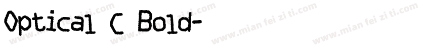 Optical C Bold字体转换